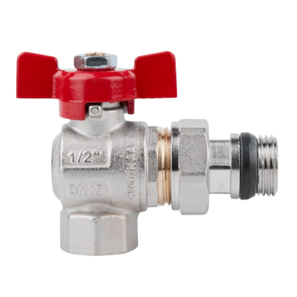 Кран кульовий Icma FAR. ROSSA 1/2" кутовий №362 Кран кульовий Icma FAR. ROSSA 1/2" кутовий №362