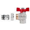 Кран кульовий Icma FAR. ROSSA 1/2" кутовий №362 Кран кульовий Icma FAR. ROSSA 1/2" кутовий №362