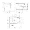 Біде підлогове Qtap Scorpio 530x360x395 Matt black QT14441003CMB Біде підлогове Qtap Scorpio 530x360x395 Matt black QT14441003CMB