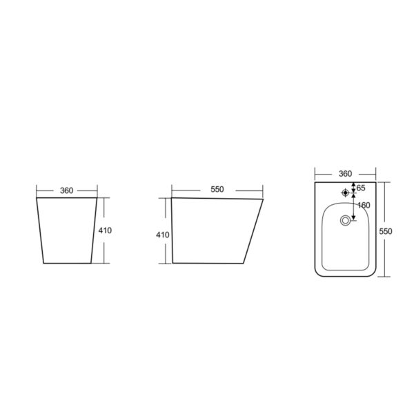 Біде підлогове Qtap Tern 550x360x410 White QT1744003CW Біде підлогове Qtap Tern 550x360x410 White QT1744003CW