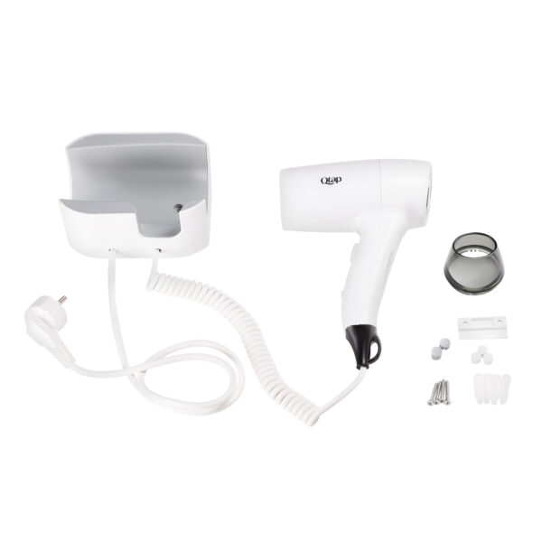 Фен із тримачем Qtap Pohodli 1200 Вт QTF1200ROP White (Pobut) Фен із тримачем Qtap Pohodli 1200 Вт QTF1200ROP White (Pobut)