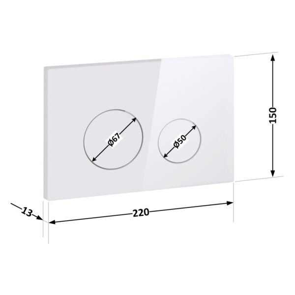 Панель смыва для унитаза Qtap Nest QT0111M11110W Панель змиву для унітаза Qtap Nest QT0111M11110W