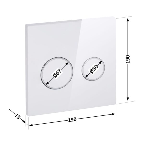 Панель змиву для унітаза Qtap Nest Uni QT0211P01V1176W