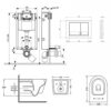 Готовое решение Qtap для ванной комнаты: подвесной унитаз Swan Rimless 520х360х320 + комплект инсталляции Nest 4 в 1 (квадратный Готове рішення Qtap для ванної кімнати: підвісний унітаз Swan Rimless 520х360х320 + комплект інсталяції Nest 4 в 1 (квадратна