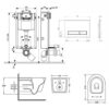 Готовое решение Qtap для ванной комнаты: подвесной унитаз Swan Rimless 520х360х320 + комплект инсталляции Nest 4 в 1 (линейная Готове рішення Qtap для ванної кімнати: підвісний унітаз Swan Rimless 520х360х320 + комплект інсталяції Nest 4 в 1 (лінійна