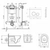 Готовое решение Qtap для ванной комнаты: подвесной унитаз Swan Rimless 520х360х320 + комплект инсталляции Nest 4 в 1 (круглая клавиша Готове рішення Qtap для ванної кімнати: підвісний унітаз Swan Rimless 520х360х320 + комплект інсталяції Nest 4 в 1 (кругла клавіша