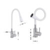Змішувач для кухні Lidz Aria 015F31 з гнучким виливом (k35) LDARI015F31WNK36981 White / Nickel Змішувач для кухні Lidz Aria 015F31 з гнучким виливом (k35) LDARI015F31WNK36981 White / Nickel