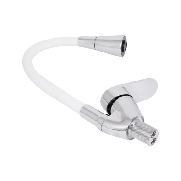 Смеситель для кухни Lidz Tani 008F3 с гибким изливом (k40) LDTAN008F3WCR37037 Chrome/White Змішувач для кухні Lidz Tani 008F3 з гнучким виливом (k40) LDTAN008F3WCR37037 Chrome/White
