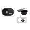 Кухонная мойка Lidz 780x500/200 BLM-14 (LIDZBLM14780500200) Кухонна мийка Lidz 780x500/200 BLM-14 (LIDZBLM14780500200)