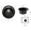 Кухонная мойка Lidz D510/200 BLM-14 (LIDZBLM14D510200) Кухонна мийка Lidz D510/200 BLM-14 (LIDZBLM14D510200)