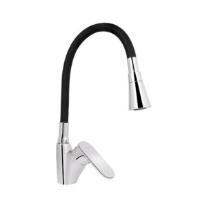 Смеситель для кухни Lidz Tani 007F3 с гибким изливом (k40) LDTAN007F3BCR37649 Chrome/Black Змішувач для кухні Lidz Tani 007F3 з гнучким виливом (k40) LDTAN007F3BCR37649 Chrome/Black