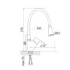 Смеситель для кухни Lidz Tani 007F3 с гибким изливом (k40) LDTAN007F3BCR37649 Chrome/Black Змішувач для кухні Lidz Tani 007F3 з гнучким виливом (k40) LDTAN007F3BCR37649 Chrome/Black