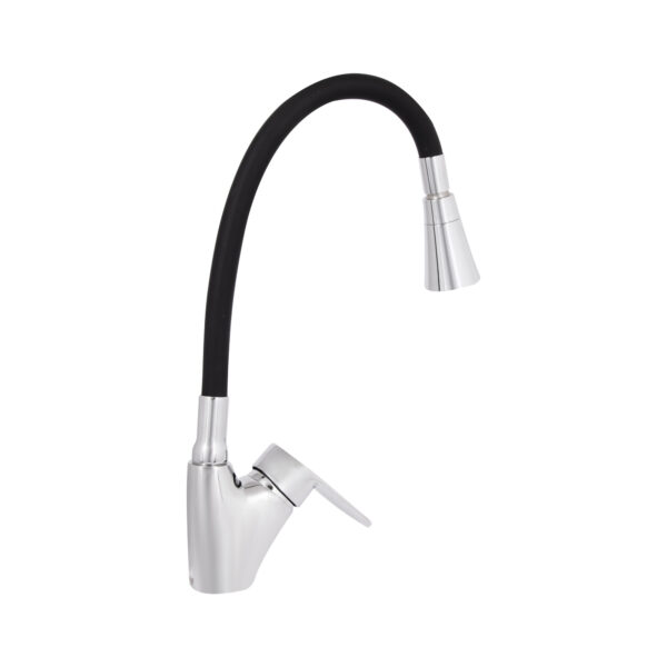 Смеситель для кухни Lidz Tani 007F3 с гибким изливом (k40) LDTAN007F3BCR37649 Chrome/Black Змішувач для кухні Lidz Tani 007F3 з гнучким виливом (k40) LDTAN007F3BCR37649 Chrome/Black