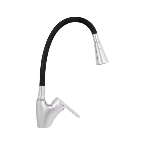 Смеситель для кухни Lidz Tani 007F3 с гибким изливом (k40) LDTAN007F3BCR37649 Chrome/Black Змішувач для кухні Lidz Tani 007F3 з гнучким виливом (k40) LDTAN007F3BCR37649 Chrome/Black
