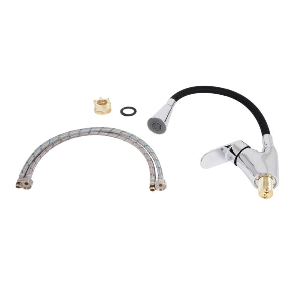 Смеситель для кухни Lidz Tani 007F3 с гибким изливом (k40) LDTAN007F3BCR37649 Chrome/Black Змішувач для кухні Lidz Tani 007F3 з гнучким виливом (k40) LDTAN007F3BCR37649 Chrome/Black