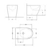 Биде напольное Qtap Robin 565x360x405 Matt black QT13442141CMB Біде підлогове Qtap Robin 565x360x405 Matt black QT13442141CMB
