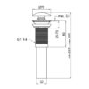 Донний клапан для раковини Qtap PU03 225х70х70 Matt black Донний клапан для раковини Qtap PU03 225х70х70 Matt black