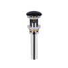 Донный клапан для раковины Qtap PU03O 225х70х70 Matt black с переливом Донний клапан для раковини Qtap PU03O 225х70х70 Matt black з переливом