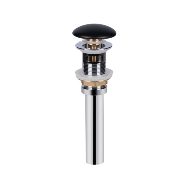Донный клапан для раковины Qtap PU03O 225х70х70 Matt black с переливом Донний клапан для раковини Qtap PU03O 225х70х70 Matt black з переливом