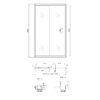 Душевая дверь в нишу Qtap Taurus CRM201-11.C6 110-120x200 см, стекло Clear 6 мм, покрытие CalcLess Душові двері в нішу Qtap Taurus CRM201-11.C6 110-120x200 см, скло Clear 6 мм, покриття CalcLess