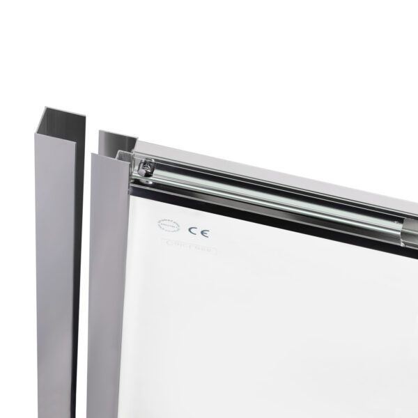 Душевая дверь в нишу Qtap Taurus CRM201-11.C6 110-120x200 см, стекло Clear 6 мм, покрытие CalcLess Душові двері в нішу Qtap Taurus CRM201-11.C6 110-120x200 см, скло Clear 6 мм, покриття CalcLess
