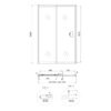 Душові двері в нішу Qtap Taurus CRM2012-13.C6 120-130x200 см, скло Clear 6 мм, покриття CalcLess