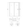Душові двері в нішу Qtap Taurus CRM2013-14.C6 130-140x200 см, скло Clear 6 мм, покриття CalcLess