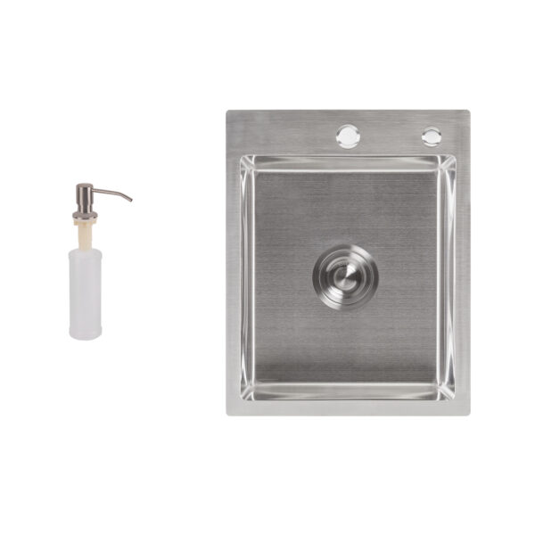 Мийка для кухні інтегрована Lidz Handmade H4050 (LDH4050BRU39258) Brushed Steel 3,0/1,0 мм Мийка для кухні інтегрована Lidz Handmade H4050 (LDH4050BRU39258) Brushed Steel 3,0/1,0 мм