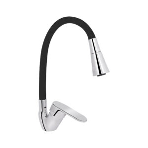 Смеситель для кухни Lidz Tani 008F3 с гибким изливом (k40) LDTAN008F3BCR39484 Chrome/Black Змішувач для кухні Lidz Tani 008F3 з гнучким виливом (k40) LDTAN008F3BCR39484 Chrome/Black