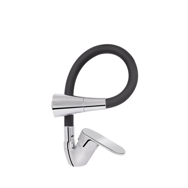 Смеситель для кухни Lidz Tani 008F3 с гибким изливом (k40) LDTAN008F3BCR39484 Chrome/Black Змішувач для кухні Lidz Tani 008F3 з гнучким виливом (k40) LDTAN008F3BCR39484 Chrome/Black