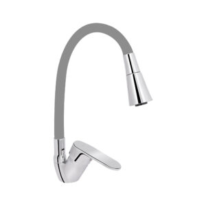 Смеситель для кухни Lidz Tani 008F3 с гибким изливом (k40) LDTAN008F3GCR39507 Chrome/Grey Змішувач для кухні Lidz Tani 008F3 з гнучким виливом (k40) LDTAN008F3GCR39507 Chrome/Grey