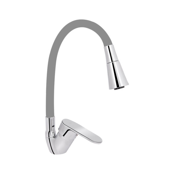 Смеситель для кухни Lidz Tani 008F3 с гибким изливом (k40) LDTAN008F3GCR39507 Chrome/Grey Змішувач для кухні Lidz Tani 008F3 з гнучким виливом (k40) LDTAN008F3GCR39507 Chrome/Grey
