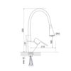 Смеситель для кухни Lidz Tani 008F3 с гибким изливом (k40) LDTAN008F3GCR39507 Chrome/Grey Змішувач для кухні Lidz Tani 008F3 з гнучким виливом (k40) LDTAN008F3GCR39507 Chrome/Grey