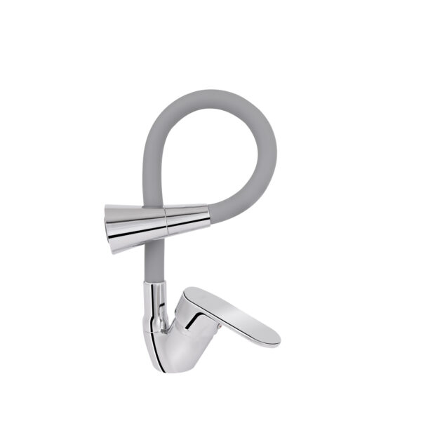 Смеситель для кухни Lidz Tani 008F3 с гибким изливом (k40) LDTAN008F3GCR39507 Chrome/Grey Змішувач для кухні Lidz Tani 008F3 з гнучким виливом (k40) LDTAN008F3GCR39507 Chrome/Grey