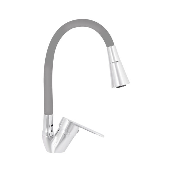 Смеситель для кухни Lidz Tani 008F3 с гибким изливом (k40) LDTAN008F3GCR39507 Chrome/Grey Змішувач для кухні Lidz Tani 008F3 з гнучким виливом (k40) LDTAN008F3GCR39507 Chrome/Grey