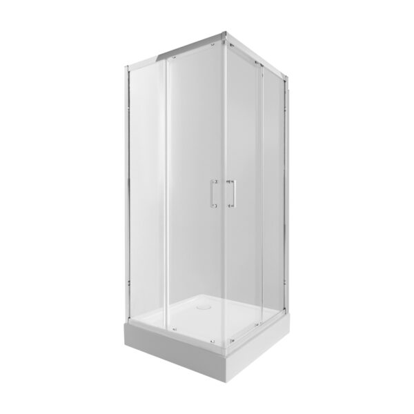 Набор Qtap душевая кабина Taurus CRM1011SC6 Clear 100х100 см + поддон Tern 301112 Набір Qtap душова кабіна Taurus CRM1011SC6 Clear 100х100 см + піддон Tern 301112