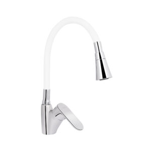 Смеситель для кухни Lidz Tani 007F3 с гибким изливом (k40) LDTAN007F3WCR40423 Chrome/White Змішувач для кухні Lidz Tani 007F3 з гнучким виливом (k40) LDTAN007F3WCR40423 Chrome/White