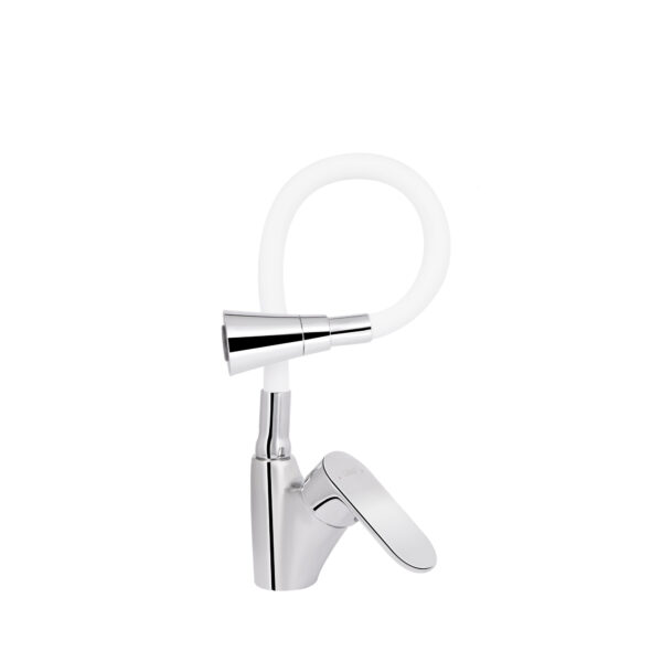 Смеситель для кухни Lidz Tani 007F3 с гибким изливом (k40) LDTAN007F3WCR40423 Chrome/White Змішувач для кухні Lidz Tani 007F3 з гнучким виливом (k40) LDTAN007F3WCR40423 Chrome/White