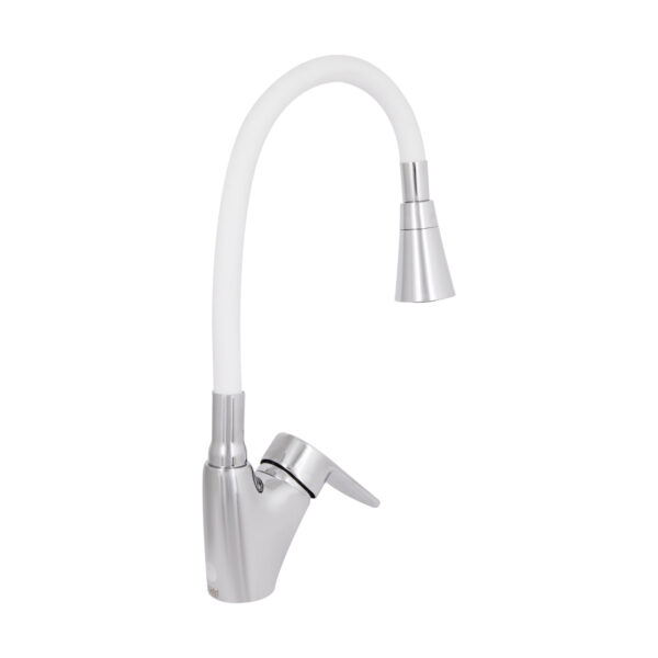 Смеситель для кухни Lidz Tani 007F3 с гибким изливом (k40) LDTAN007F3WCR40423 Chrome/White Змішувач для кухні Lidz Tani 007F3 з гнучким виливом (k40) LDTAN007F3WCR40423 Chrome/White