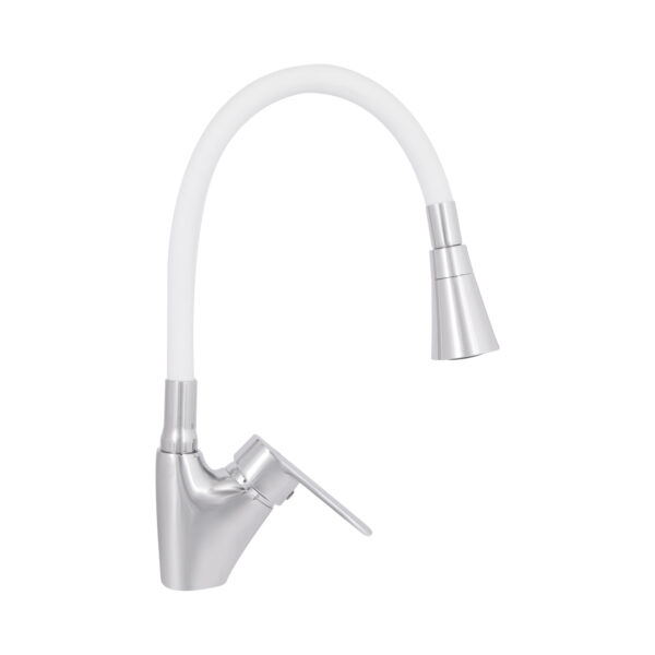 Смеситель для кухни Lidz Tani 007F3 с гибким изливом (k40) LDTAN007F3WCR40423 Chrome/White Змішувач для кухні Lidz Tani 007F3 з гнучким виливом (k40) LDTAN007F3WCR40423 Chrome/White