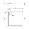 Душевой поддон Qtap Tern 309912C 90x90x12 см + сифон Душовий піддон Qtap Tern 309912C 90x90x12 см + сифон