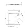 Душевой поддон Qtap Diamond 309912 90x90x12 см + сифон Душовий піддон Qtap Diamond 309912 90x90x12 см + сифон