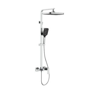 Душевая система для кабины Qtap Capricorn на три потребителя (с изливом) 53103KNC Chrome Душова система для кабіни Qtap Capricorn на три споживачі (з виливом) 53103KNC Chrome