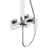 Душевая система для кабины Qtap Capricorn на три потребителя (с изливом) 53103KNC Chrome Душова система для кабіни Qtap Capricorn на три споживачі (з виливом) 53103KNC Chrome