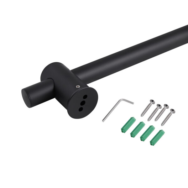 Душова стійка з тримачем універсальна Qtap Lepit 665 мм округла QTLEP82103OB Black Matt Душова стійка з тримачем універсальна Qtap Lepit 665 мм округла QTLEP82103OB Black Matt