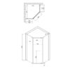 Душевая кабина Lidz Dozorca SC90x90.CRM.LOW.TR, стекло прозрачное 6 мм без поддона Душова кабіна Lidz Dozorca SC90x90.CRM.LOW.TR, скло прозоре 6 мм без піддона