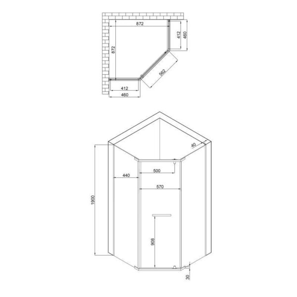 Душевая кабина Lidz Dozorca SC90x90.CRM.LOW.TR, стекло прозрачное 6 мм без поддона Душова кабіна Lidz Dozorca SC90x90.CRM.LOW.TR, скло прозоре 6 мм без піддона