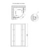 Душова кабіна Lidz Latwa SC80x80.SAT.HIGH.GR, скло тоноване 4 мм без піддона