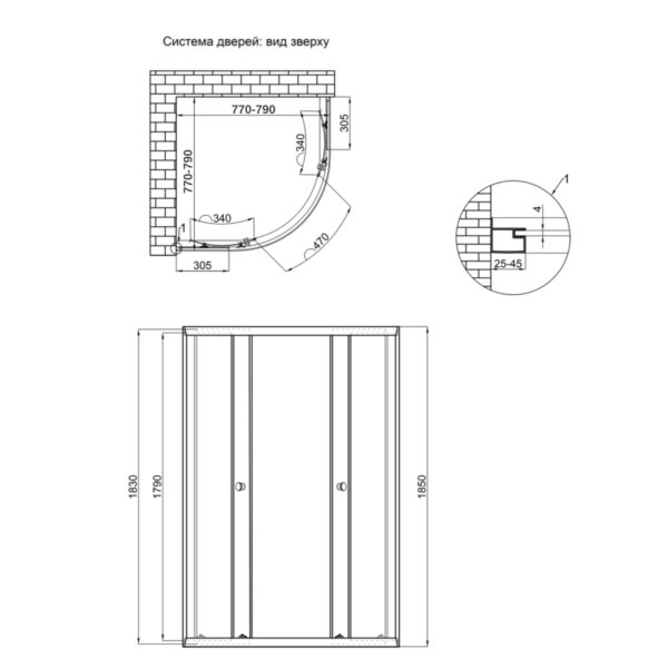 Душова кабіна Lidz Latwa SC80x80.SAT.LOW.GR, скло тоноване 4 мм без піддона Душова кабіна Lidz Latwa SC80x80.SAT.LOW.GR, скло тоноване 4 мм без піддона