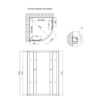 Душова кабіна Lidz Latwa SC90x90.SAT.MID.GR, скло тоноване 4 мм без піддона